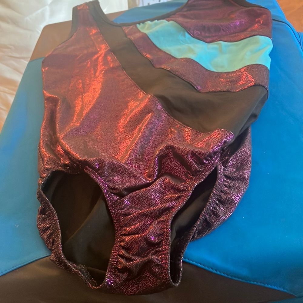 FINAL MARKDOWN GIRLS Danskin now Shimmering Multicolor leotard medium